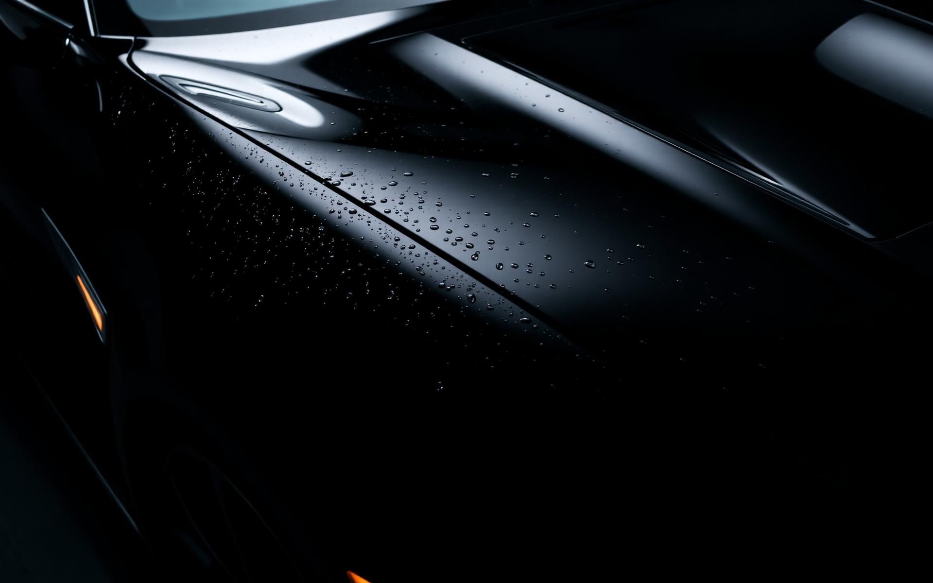 Freshly detailed luxury car with mirror-finish paint